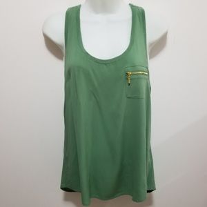 Guess green sleeveless racer back top
